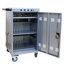 Armoire de charge mobile 35 pièces - Tablettes, ordinateurs portables, charge efficace, conservation, chariot de fabrication robuste pour tablettes et verrou de sécurité rapide, corps