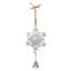Ensemble de 2 ornements en forme de flocon de neige - argent