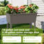 Jardinière surélevée de 44,33 po x 19,69 po x 29,92 po avec bac à fleurs d'extérieur avec indicateur d'arrosage automatique et bouchon de vidange (gris foncé)