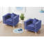 Ensemble de 2 chaises en velours Lyon-1573388123