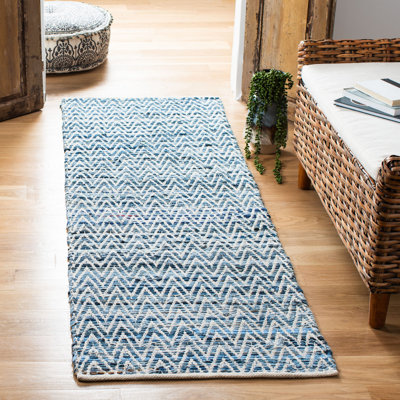 Tapis à chevrons performance tissé à la main Montauk