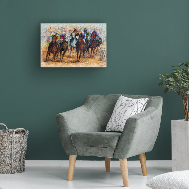 Art mural sur toile tendue - Sher Sester «The Derby», art mural pour salon, chambre à coucher ou bureau - 30 x 47