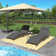 2-Piece Foldable "S"-Shaped Reclining Chaise Lounge Set With Adjustable Backrest And Foldable Rattan Coffee Table