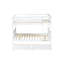 Lit superposé double en bois d'hévéa avec 2 tiroirs - blanc, conception convertible, inclus blanc fabriqué en bois détachable, garde-corps-1335800438