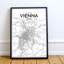 « vienne city map », reproduction d’impression sur affiche en tons-31734842