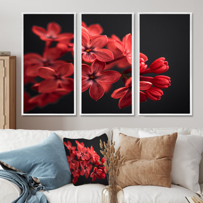 «Red Black Romantic Lilac Beauty - Lilacs», ensemble de reproduction d'art mural