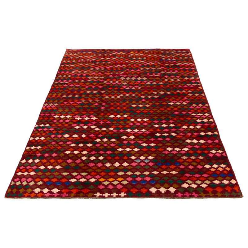 Tapis rouge foncé Akhjah 6 pi 3 po x 9 pi 6 po