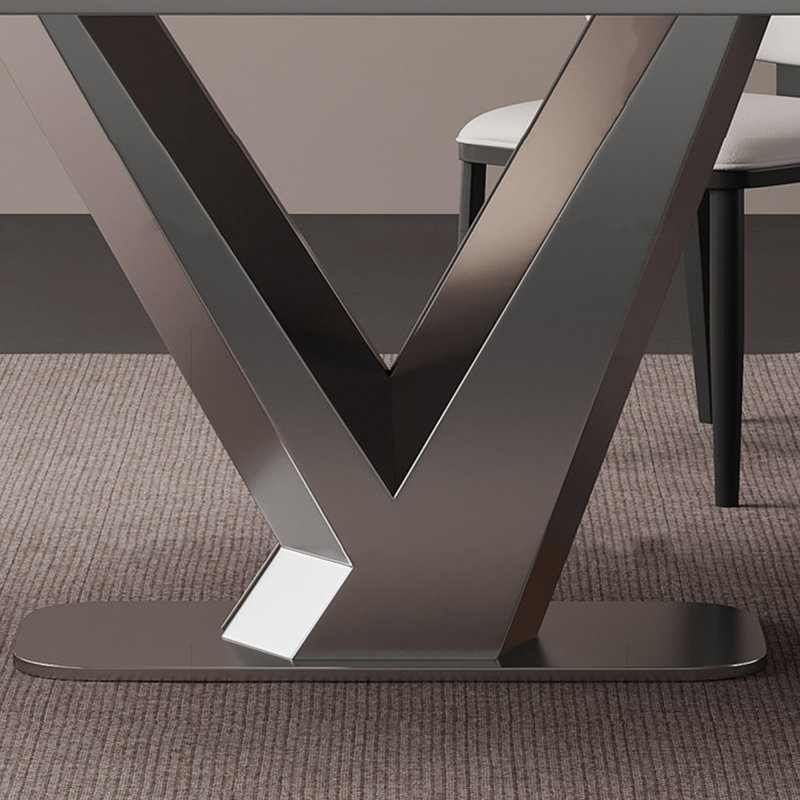 Table de salle à manger rectangulaire, 9 pièces : table, 8 chaises, H 29,53 po x l 70,87 po x P 35,43 po
