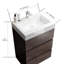 Meuble-lavabo de 24 po en noyer - autoportant moderne, espace de rangement autoportant substantiel, lavabo blanc, coulisses silencieuses, conception pré-assemblée, grand espace de rangement, lavabo, unité silencieuse-1547725208