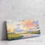 «Pastel Marsh Sunset Landscape, Carolina Lowcountry Coastal Watercolor, Reproduction d'art mural-101103055-101103044