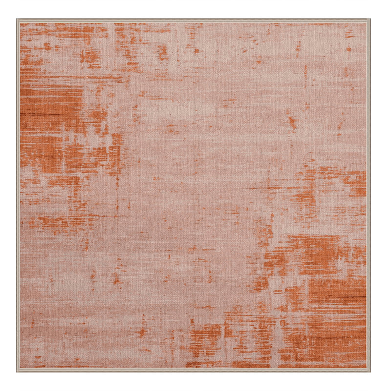 Machine Washable Abstract Beige Area Rug, Square 7'