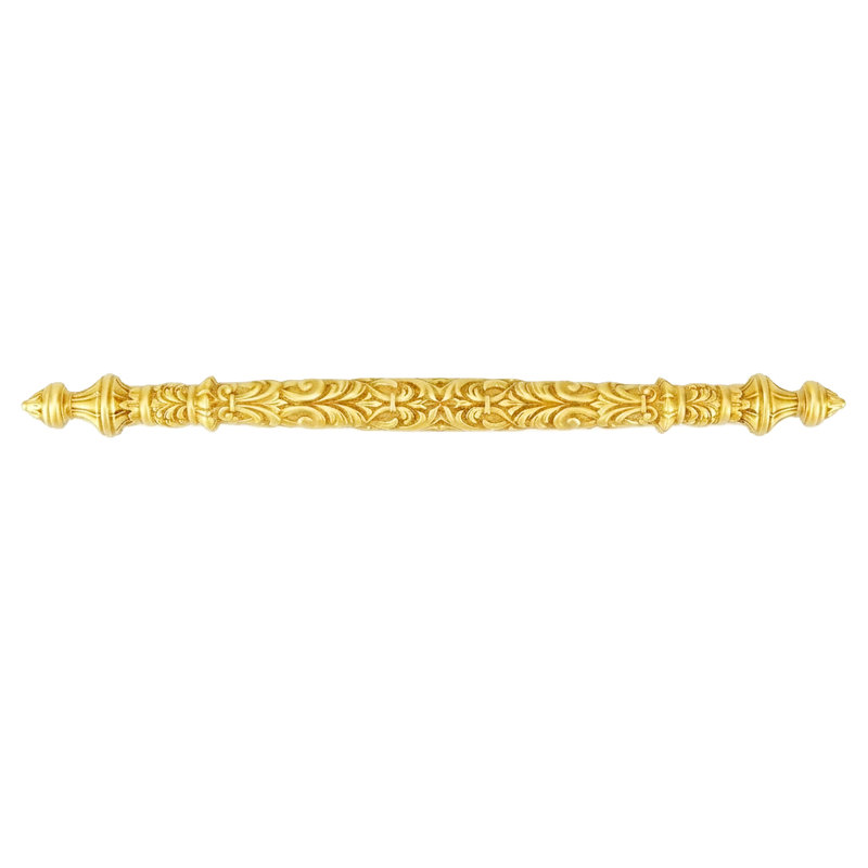 EDGAR BEREBI BELLEVIEW 8" CENTER TO CENTER SMALL APPLIANCE PULL IN SATIN GOLD PLATE, SATIN GOLD