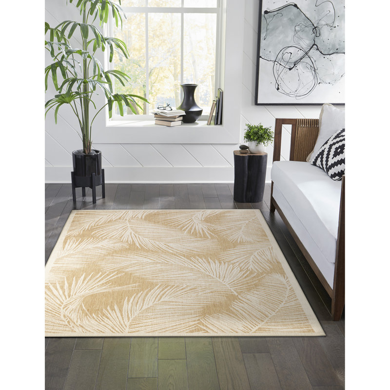 Tapis intérieur / extérieur sable Adal, Rectangle 6 pi 6 po x 9 pi 3 po