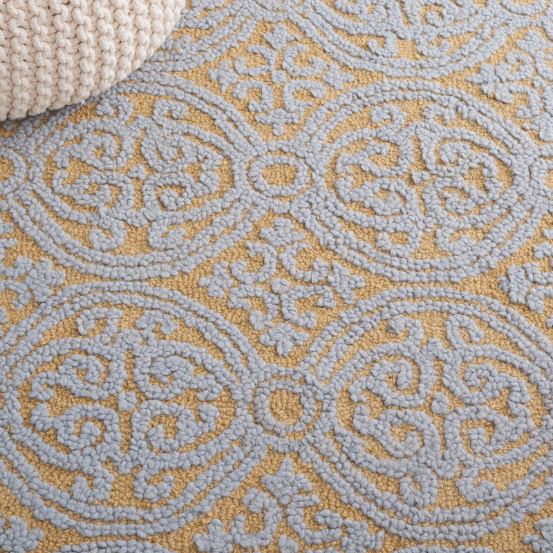 Sadik Hand Tufted Wool Geometric Rug, Rectangle 11' x 15'