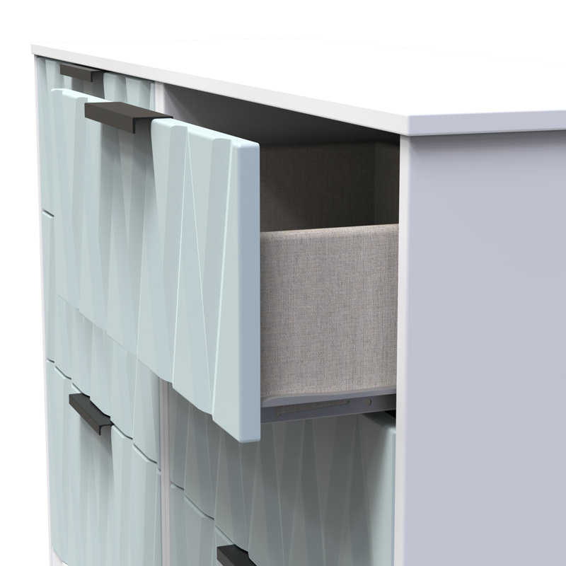 Besmir 6 Drawer Wide Chest (Ready Assembled), Duck/White