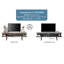 70,87 po Meuble télé en bois avec 5 tablettes de rangement pour téléviseur de 75 po ou moins-1472452728