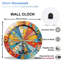 Horloge murale colorée rétro avec art charmant - horloge murale moderne en verre 12 po