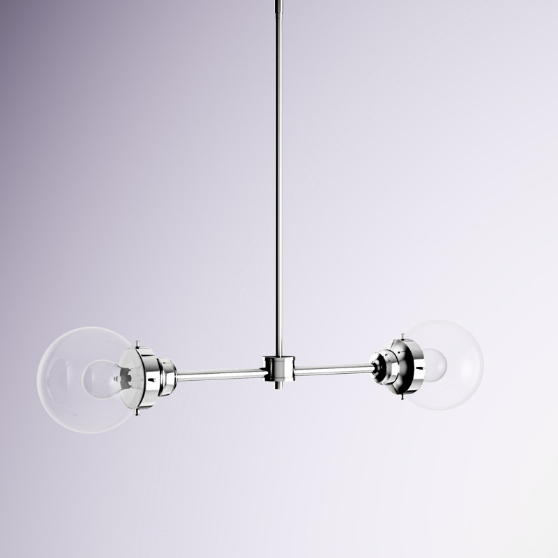 Lustre sphère 2 lumières spoutnik Rabehi