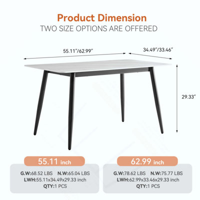 Large Rectangular Table With Strong Metal Base Modern Stone Dining Table For Kitchen
