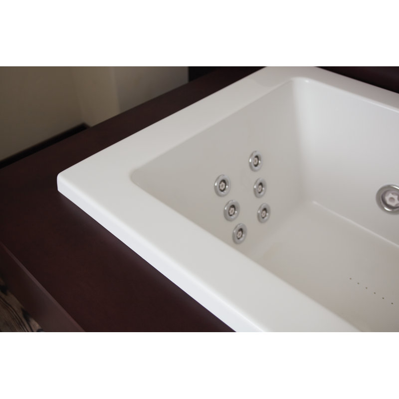 Sia® Chroma 66" x 36" Drop in/Undermount Air Bathtub, White