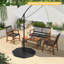 Arlmont & Co. 4pcs Fillable Umbrella Base Stand Patio Offset Cantilever Umbrella Base Garden