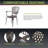 Cynthy 4 - Person Patio Dining Set with Round Table , Cushions Included