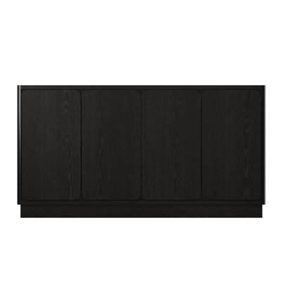59.1 Inch 4-Door Sideboard Buffet Cabinet, Particle Board Storage Credenza with Adjustable Shelves, Wide Console Storage Cupboard for Dining Room, Kitchen, Living Room & Entryway
