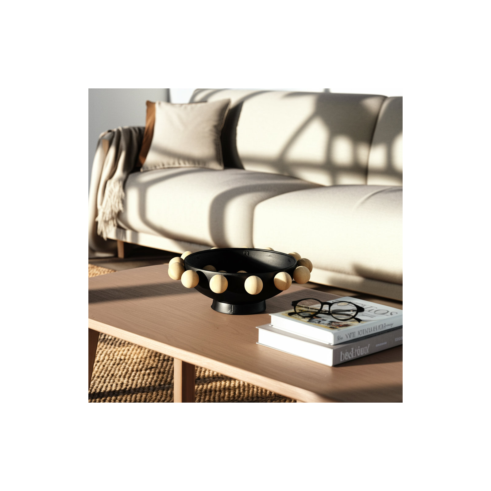 Handmade Wood Decorative Bowl 1, Black