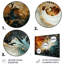 Tempête blanche I, encre blanche et orange I - Art mural abstrait en métal MT137146-1627264915