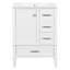 Meuble-lavabo de 24,8 po avec lavabo en céramique, armoire autoportante moderne avec porte à fermeture en douceur, tiroir profond, tiroir peu profond et tiroir large pour un rangement peu encombrant-397035580