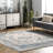 Virginie Oriental Blue/Ivory Area Rug-1627786485