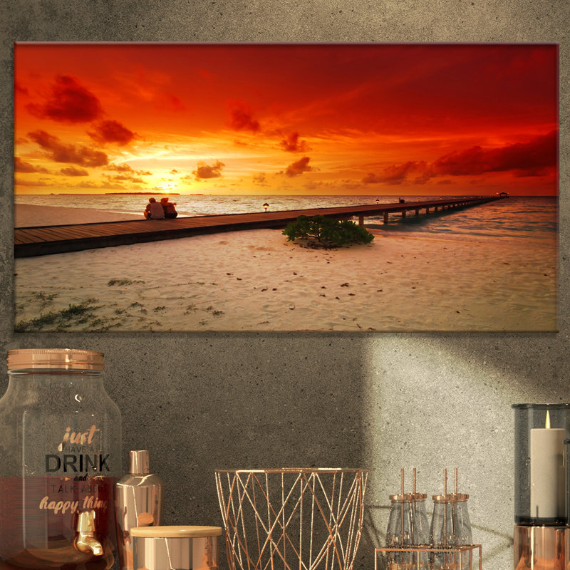 Reproduction de photo sur toile tendue romantique, H 16 po x l 32 po x P 1 po
