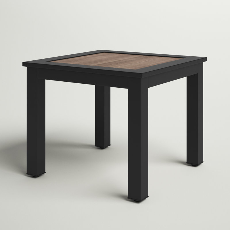 Abordale Square Metal Outdoor Side Table , 18.5'' in. W 18.5'' in. D