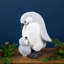 Figurine de mère mère pingouin avec poussin - 10,75 po