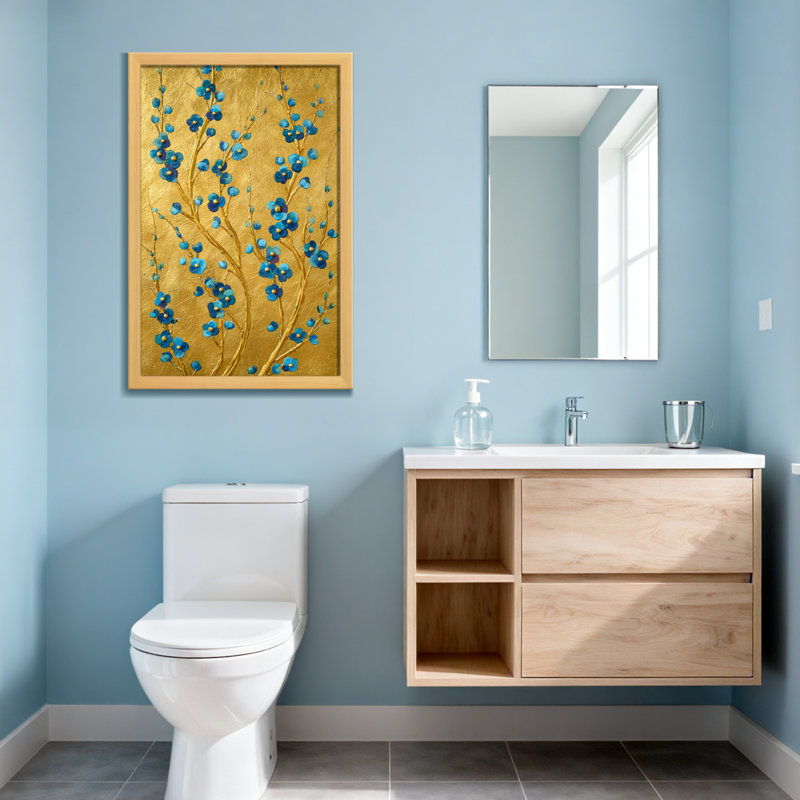 Plantes et fleurs sur fond, H 18 po x l 12 po, Toile tendue, Ne s’applique pas