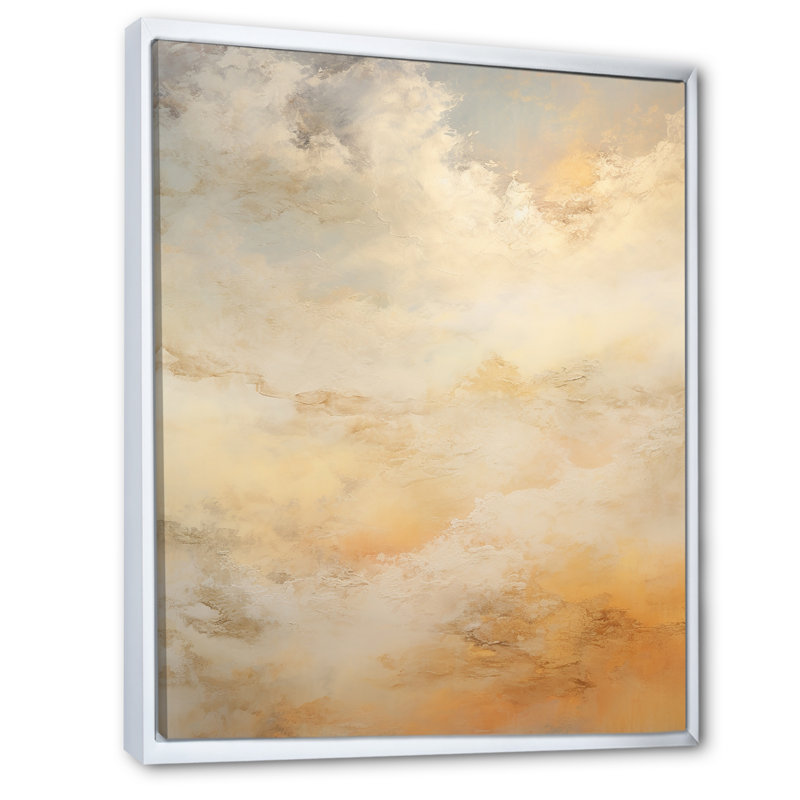 «Magic Sky Simplicity II», art mural sur toile Sky, H 20 po x l 12 po x P 1 po, Cadre flottant blanc