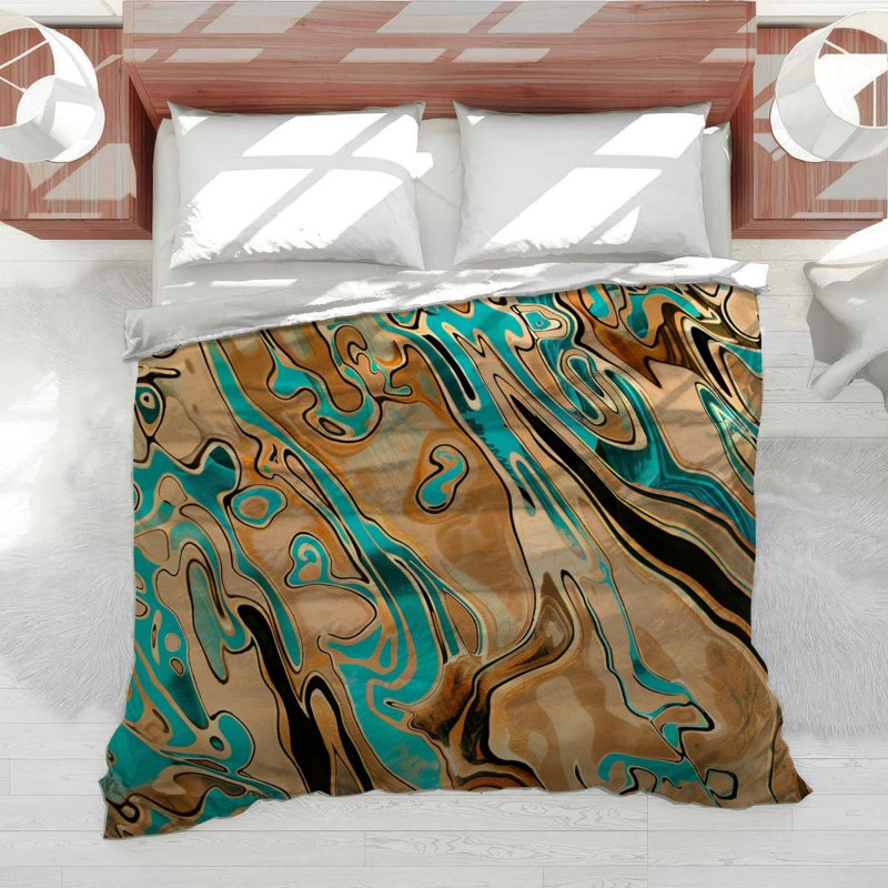 Wavy Motion Bedding, Twin Duvet Cover