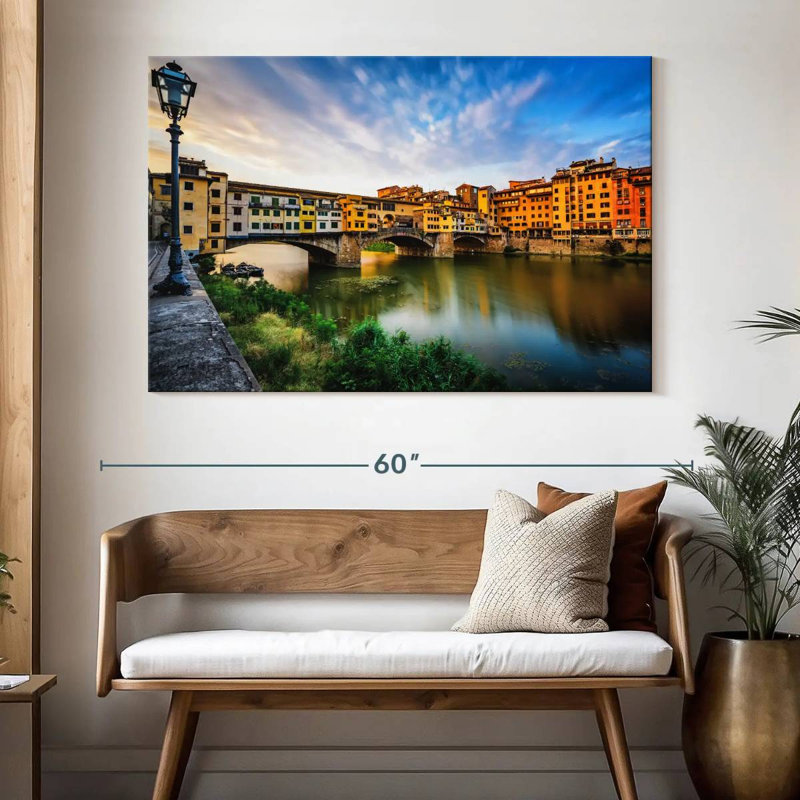 Ponte Vecchio Riverscape, 34" H x 51" W