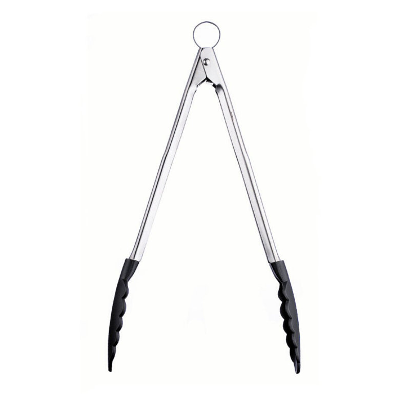 Silicone Locking Tongs, Black