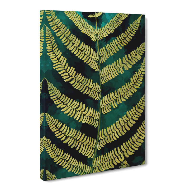 Crader Fern Leaf Design - Wrapped Canvas, 50cm H x 35cm W x 3cm D
