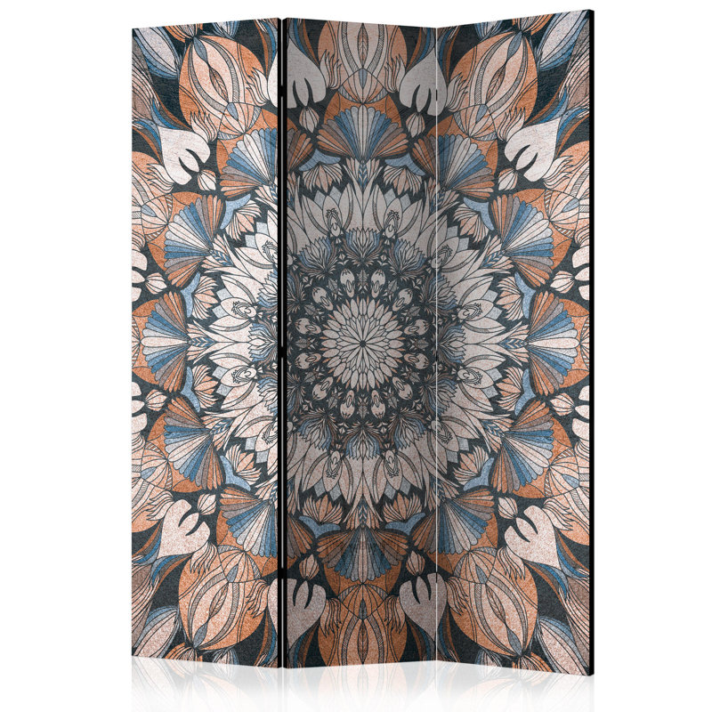Hamir 135cm W x 172cm H 3 - Panel Solid Wood Folding Room Divider