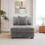 Upholstered Accent Chair with Footstool-675932309