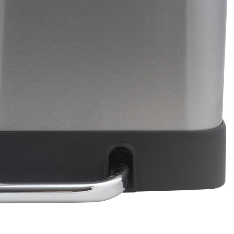 60L Stainless Steel Dual Compartment Kitchen Recycling Bin