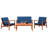 4 Piece Sofa Seating Group with Cushions-616885124