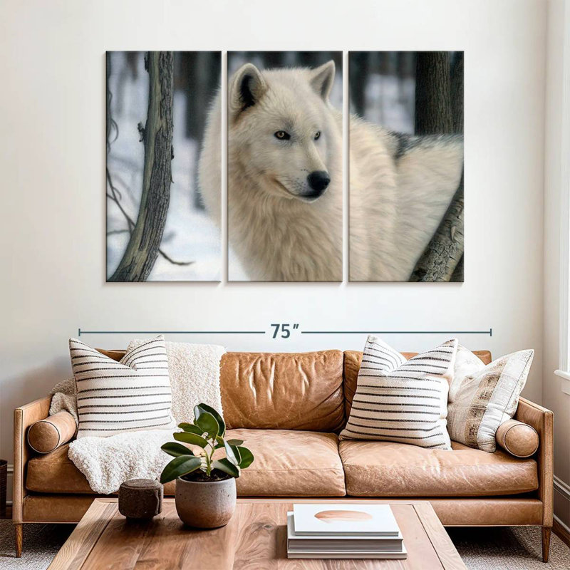 Brampt Arctic Prince Arctic Wolf, 42" H x 65" W