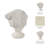 Sculpture Bust Paper Wood Mache Mdf Draped Classical Body Form Home Office Bedroom Living Room Decor - 16" Ivory