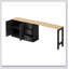Buffet 89,7 po en bois avec table extensible, armoire de rangement multifonctionnelle avec 2 portes et 3 tiroirs pour le salon, la salle d'étude, le vestibule et la cuisine-902269566
