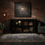 Buffet 63 po à double porte ondulée avec tablettes réglables, convenant à la cuisine, au salon et au couloir-505811419