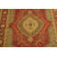 Tapis oriental doré / rouille en laine noué à la main 4 pi 10 po x 5 pi 11 po Oriental