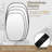 Oval Bathroom Mirror, Brushed Aluminum Alloy Frame Vanity Wall Mirror For Bedroom, Living Room, Hanging Or Leaning Horizontal Or Vertical-1423905675-1423905677